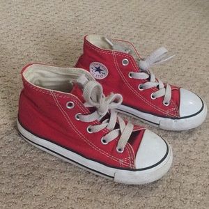 Converse Chuck Taylor Red High Top Shoes Kids 9